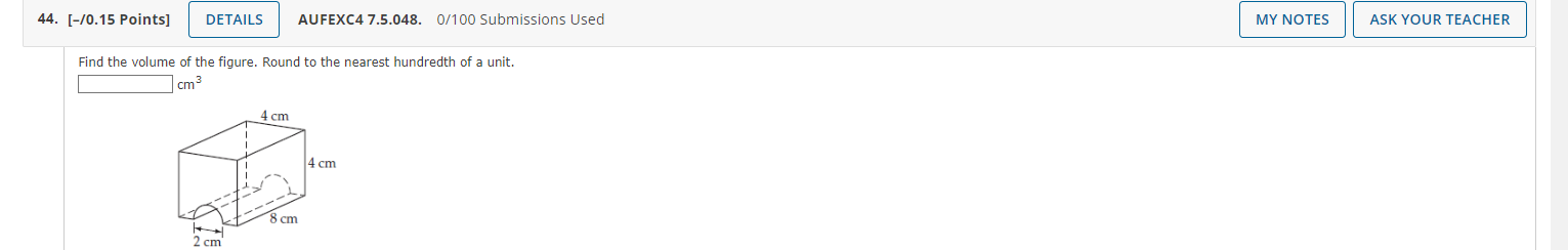 43. [-/0.15 Points] DETAILS AUFEXC4 7.5.003.