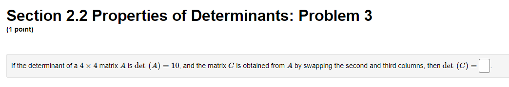 Linear Algebra Final answer only please! Section