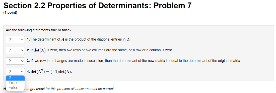 Linear Algebra Final answer only please! Section