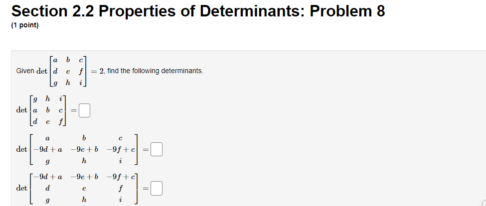 Linear Algebra Final answer only please! Section