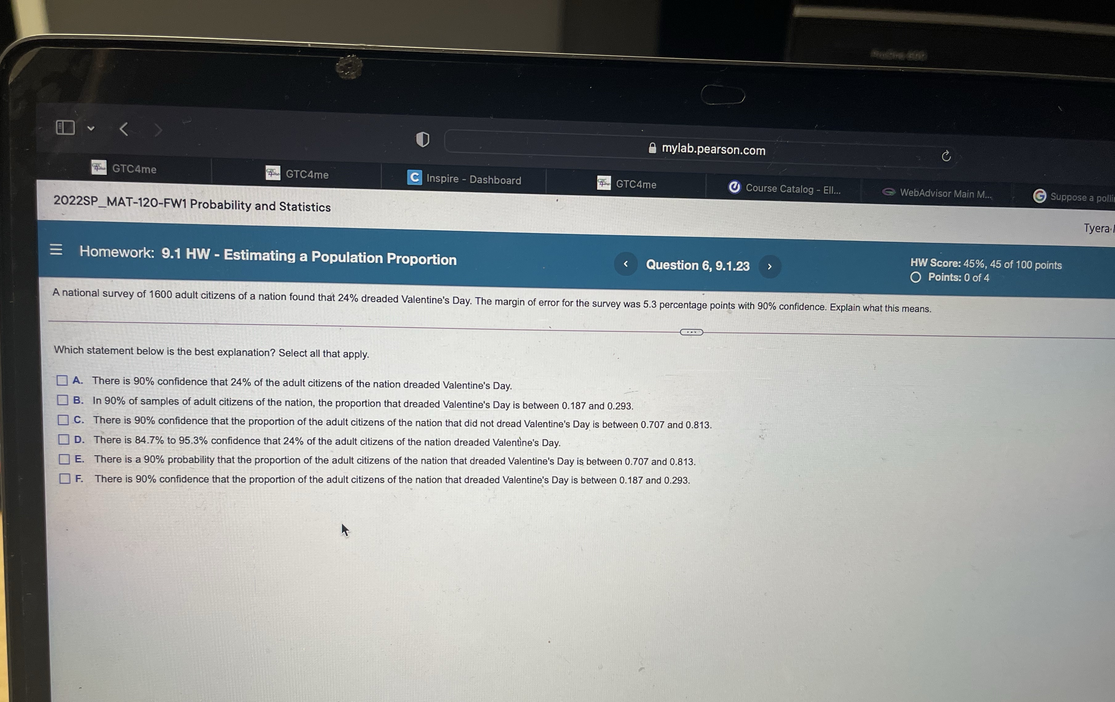 < A mylab.pearson.com C GTC4me The GTC4me C