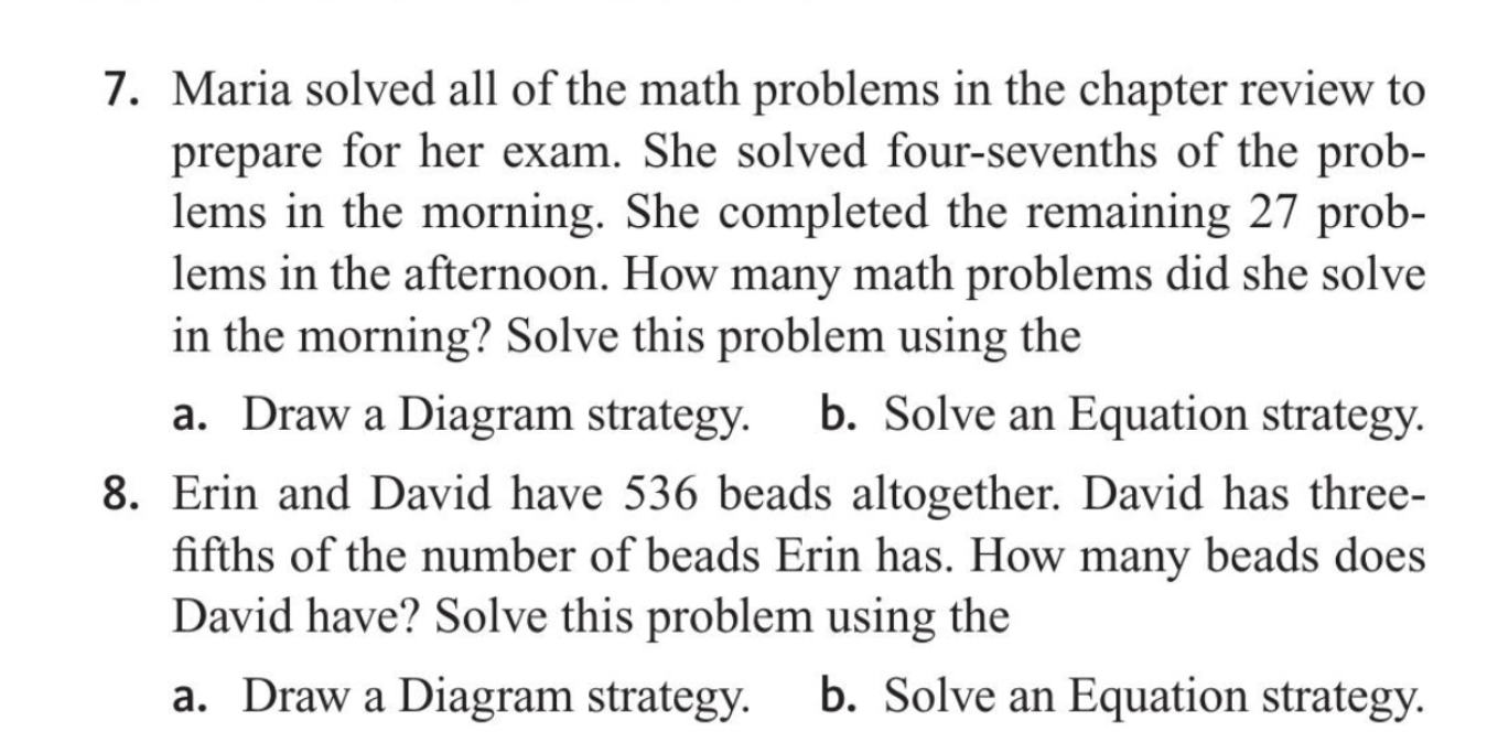 question help with 7 and 8 7. Maria solved all of