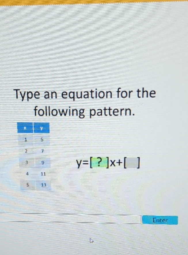 ty 7 confused Type an equation for the following