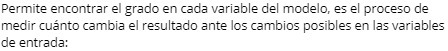 Permite encontrar el grado en cada variable del