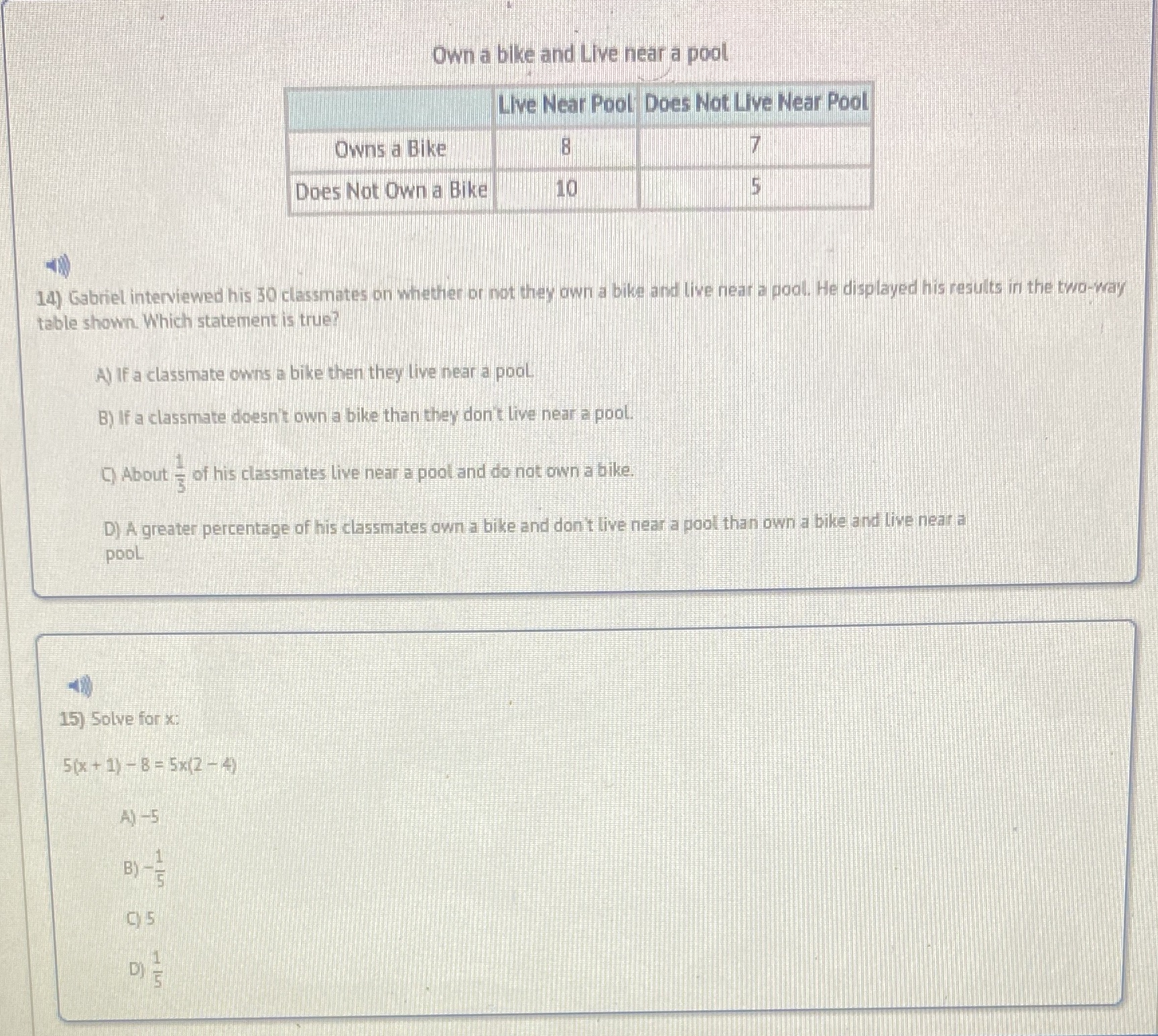 Own a bike and Live near a pool Live Near Pool