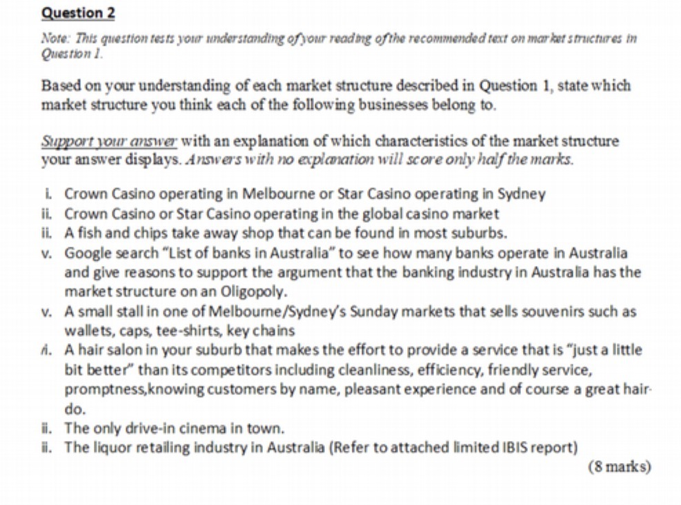 Question 2 Note: This question tests your