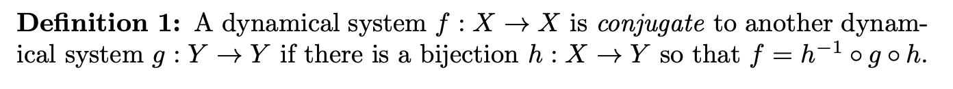 Definition 1: A dynamical system f : X - X is