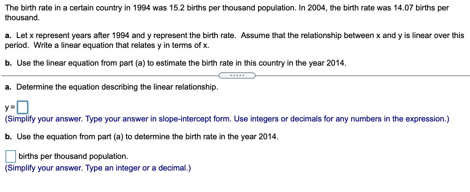 The birth rate in a certain country in 1994 was