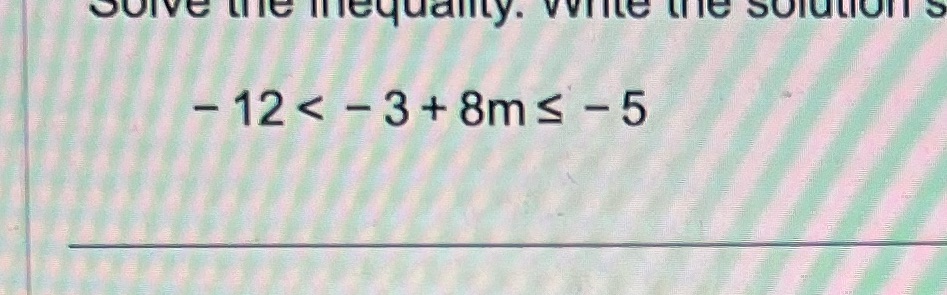 Solve and put in interval notation \f
