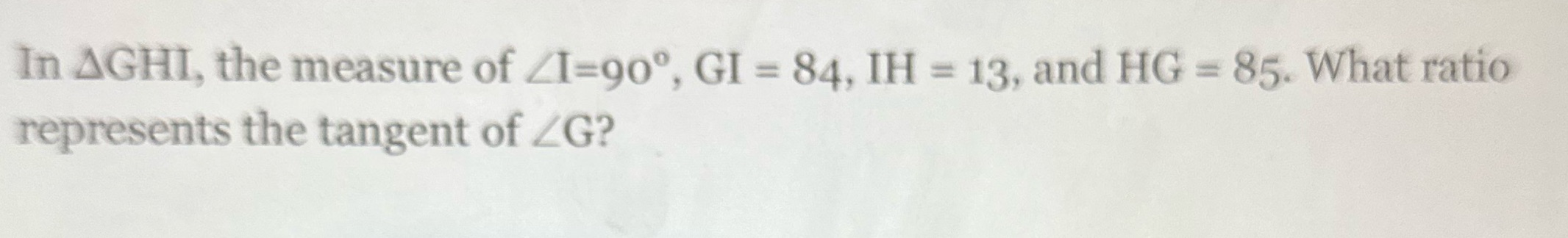 In AGHI, the measure of ZI=90, GI = 84, IH = 13,