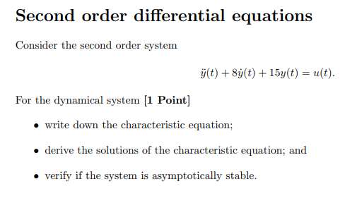 need help with this Second order differential