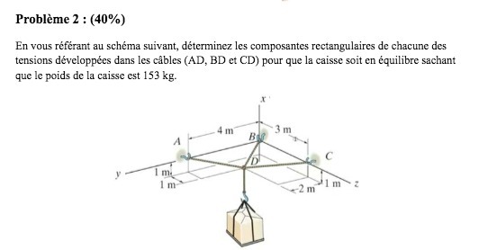 Probleme 2 : (40%) En vous referant au schema