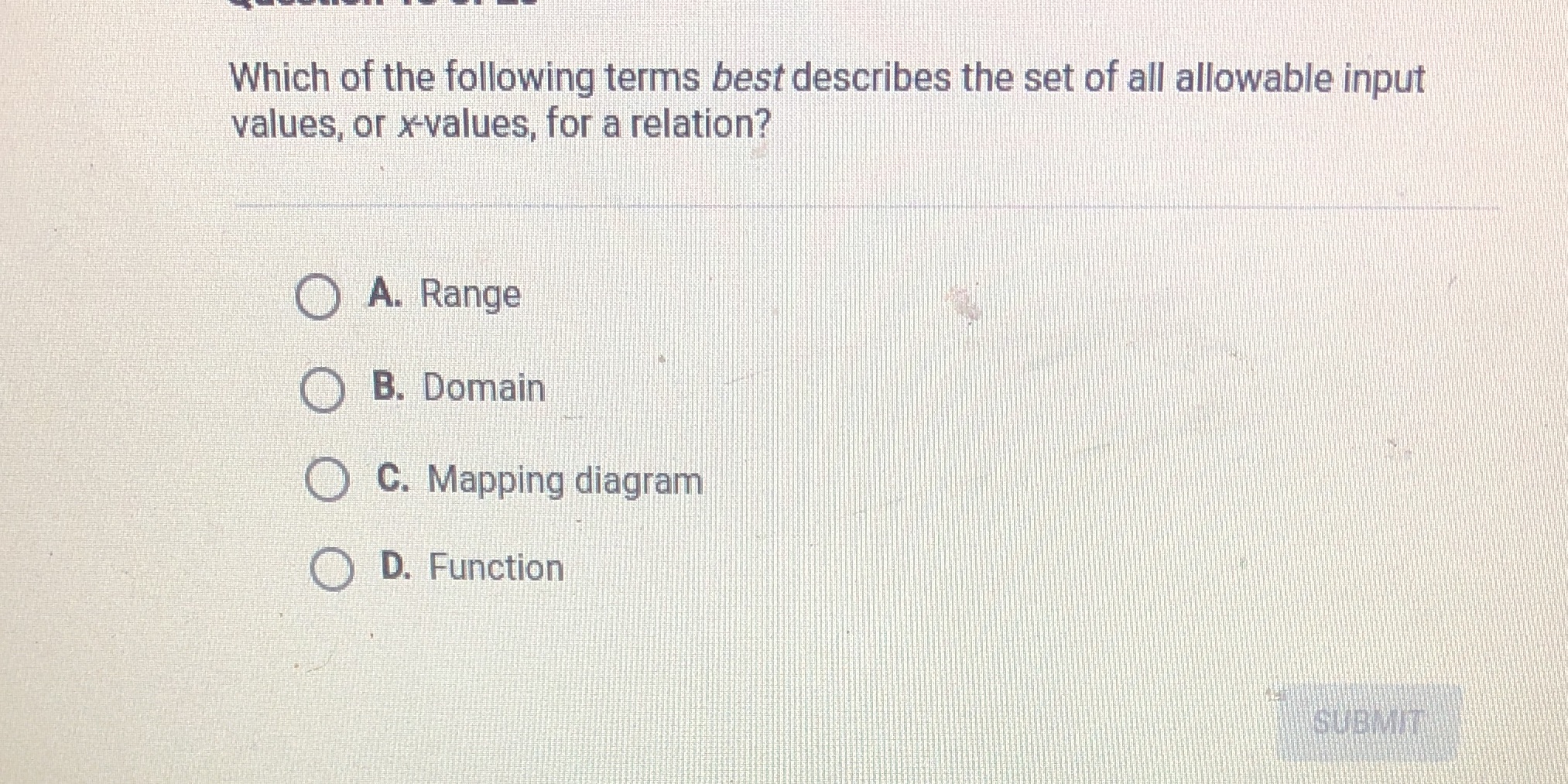 Which of the following terms best describes the