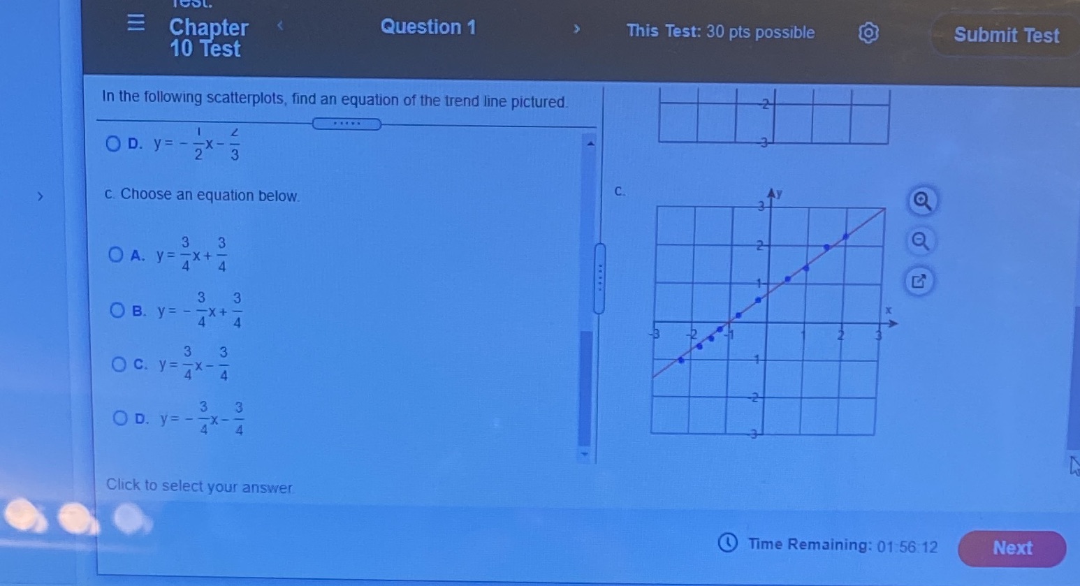 E Chapter Question 1 This Test: 30 pts possible O