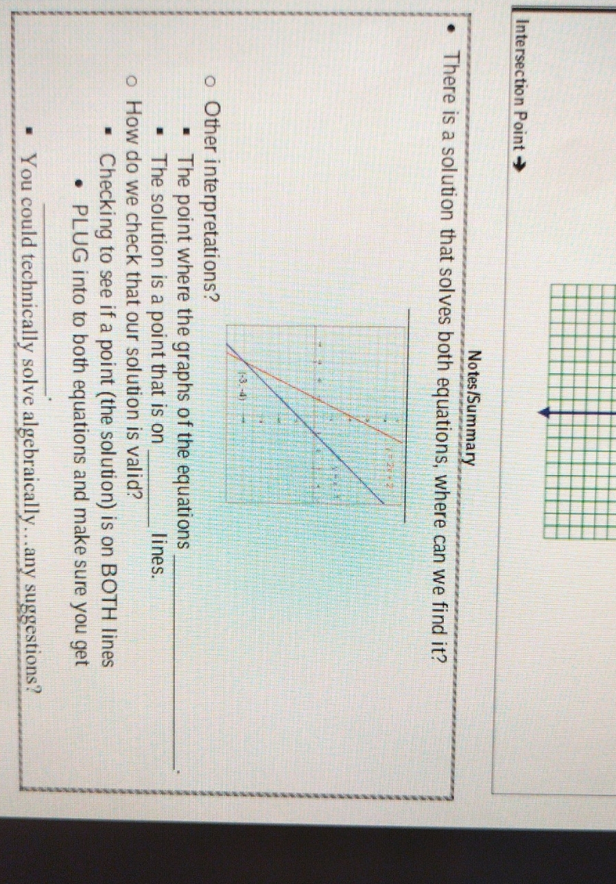 graph each pair of linear equation and then write