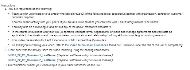 Instructions 1. You are required to do the