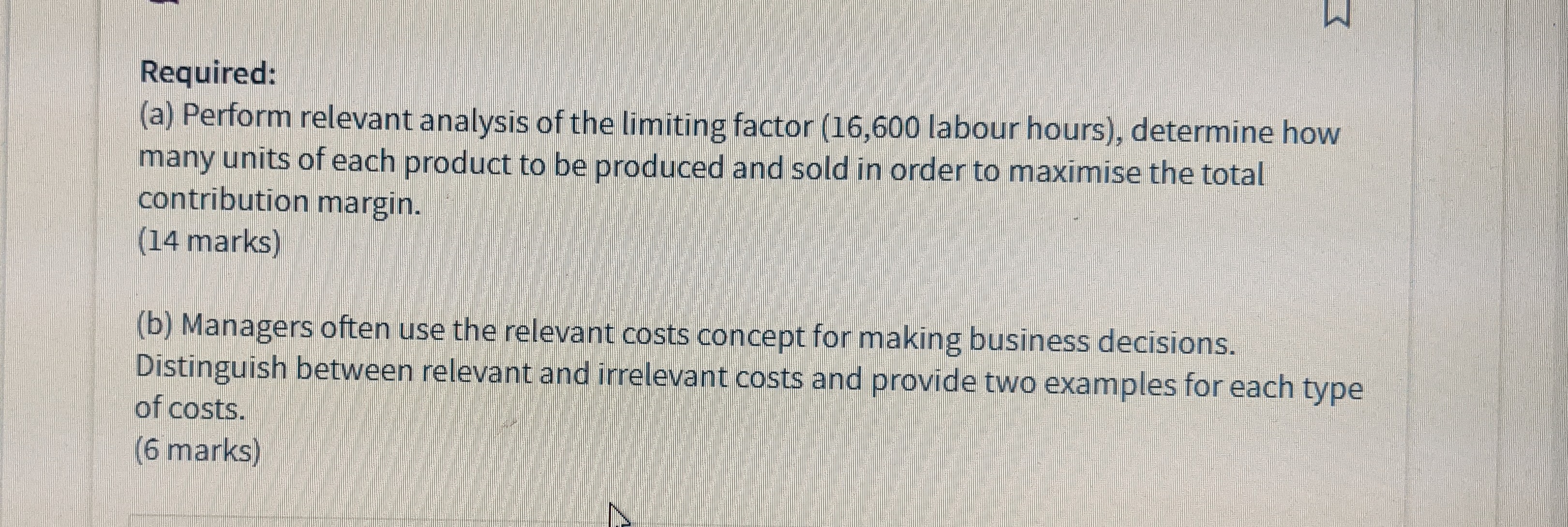 Required: (a) Perform relevant analysis of the