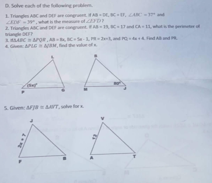 help me with this algebra pls D. Solve each of