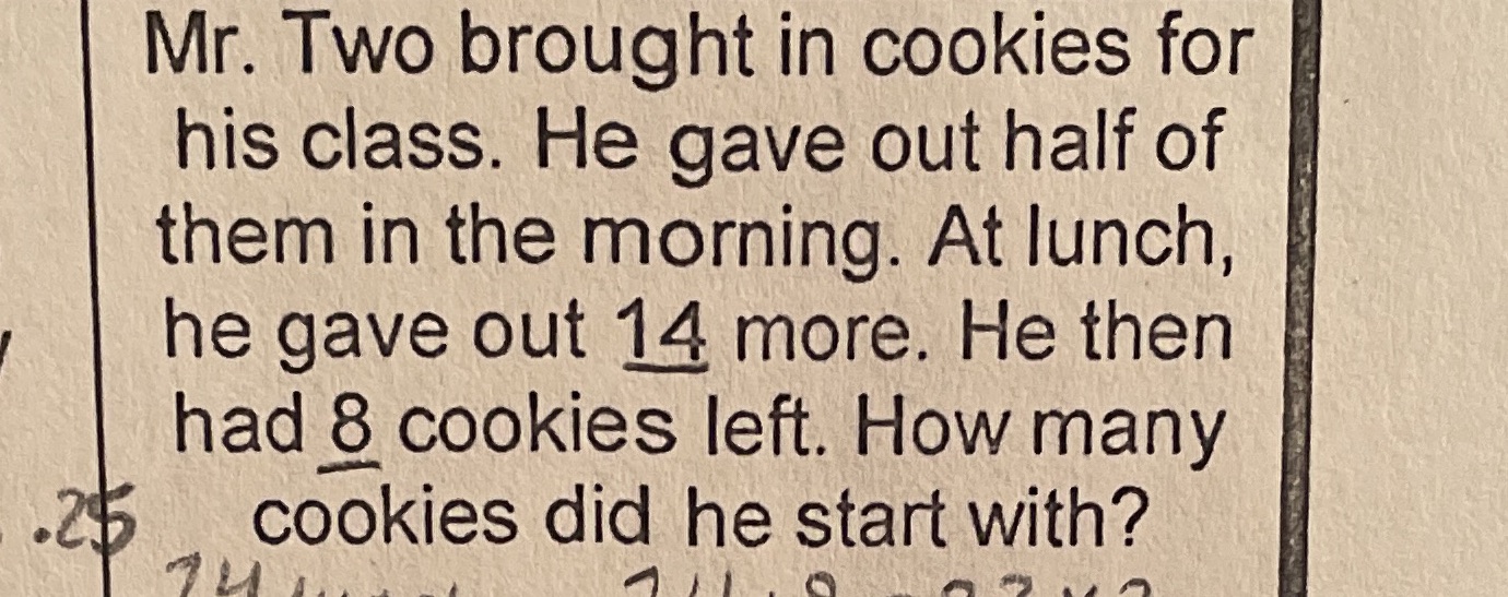 How to solve this problem Mr. Two brought in