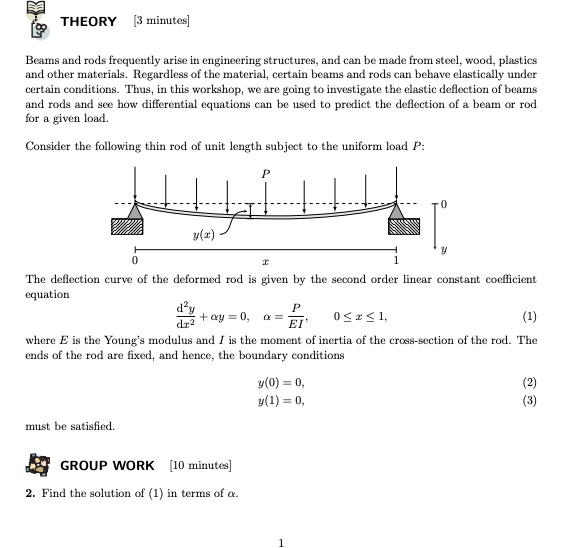 GROUP WORK 5. Use (4) to show that equation (1)