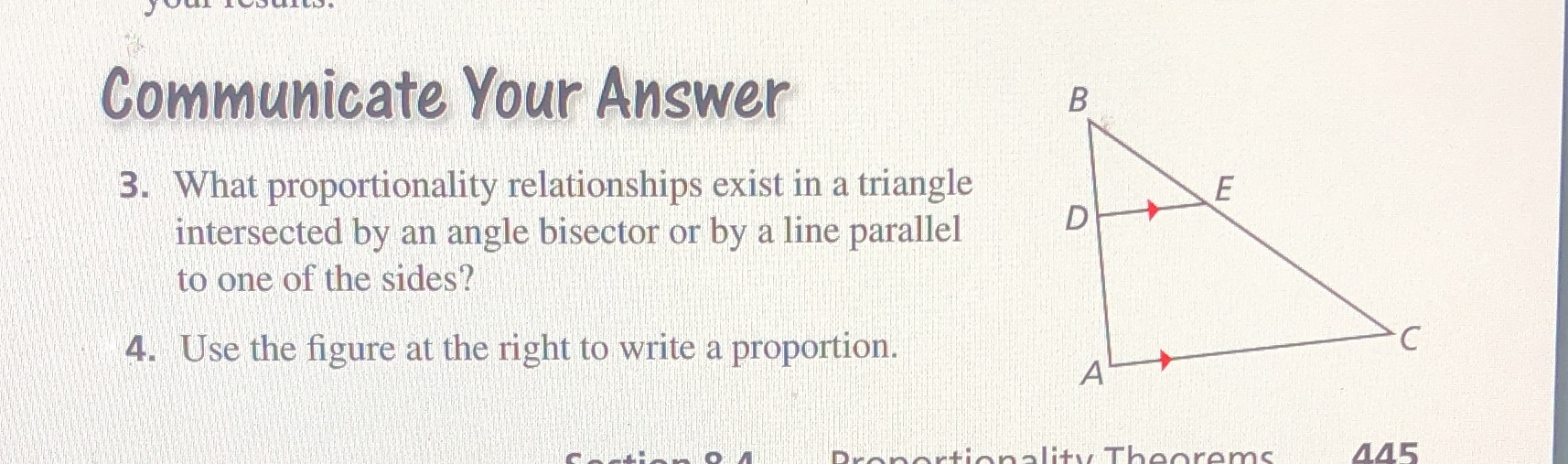 Communicate Your Answer B 3. What proportionality