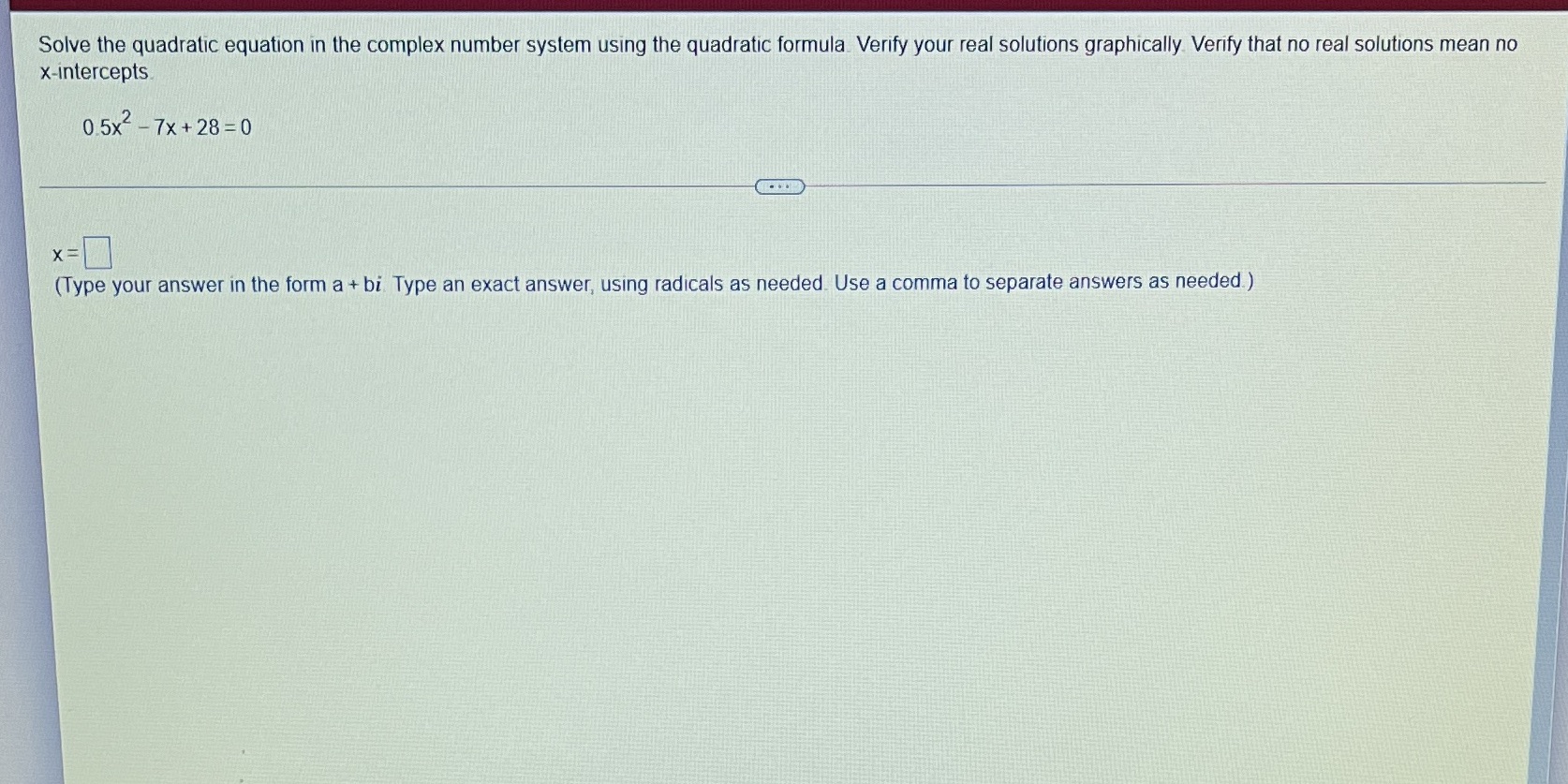 Thanks Solve the quadratic equation in the