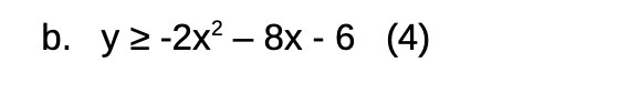 b. y 2-2x2 - 8X - 6 (4)
