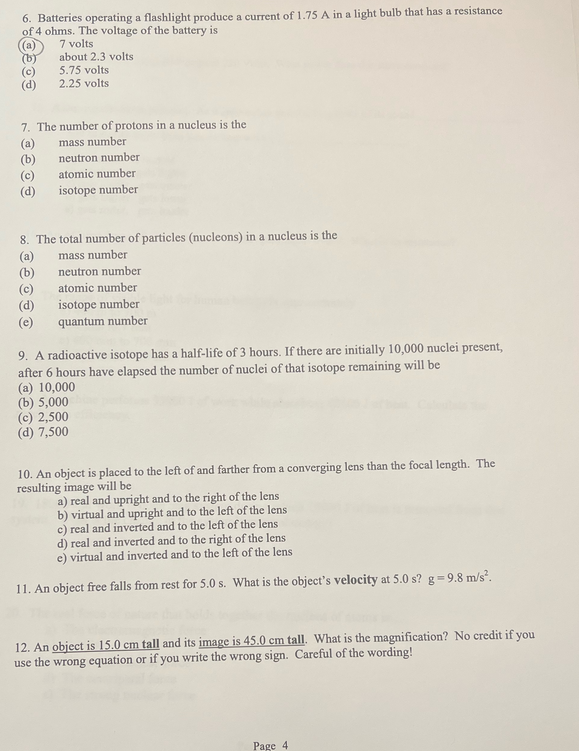 Pls answer all 6. Batteries operating a