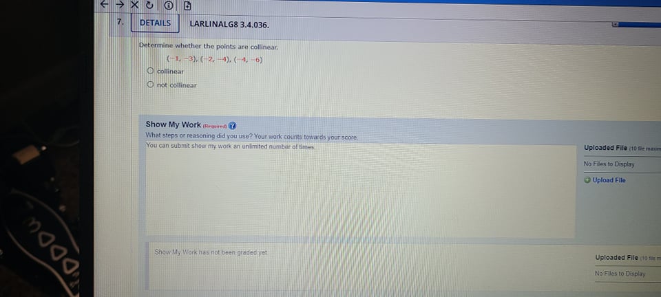 DETAILS LARLINALG8 3.4.036. Determine whether the