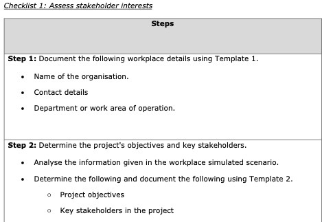 Checklist 1: Assess stakeholder interests Steps