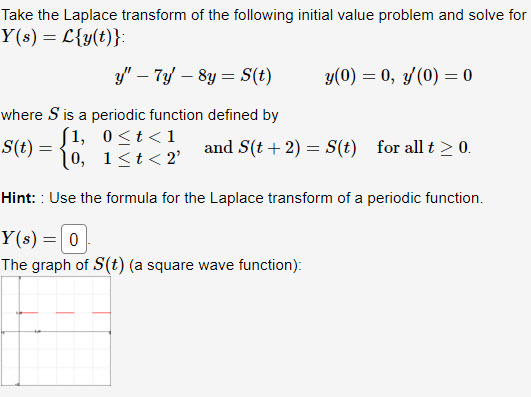 picture attached Take the Laplace transform of