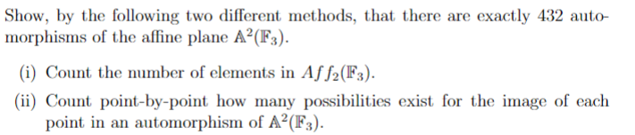 Show, by the following two different methods,