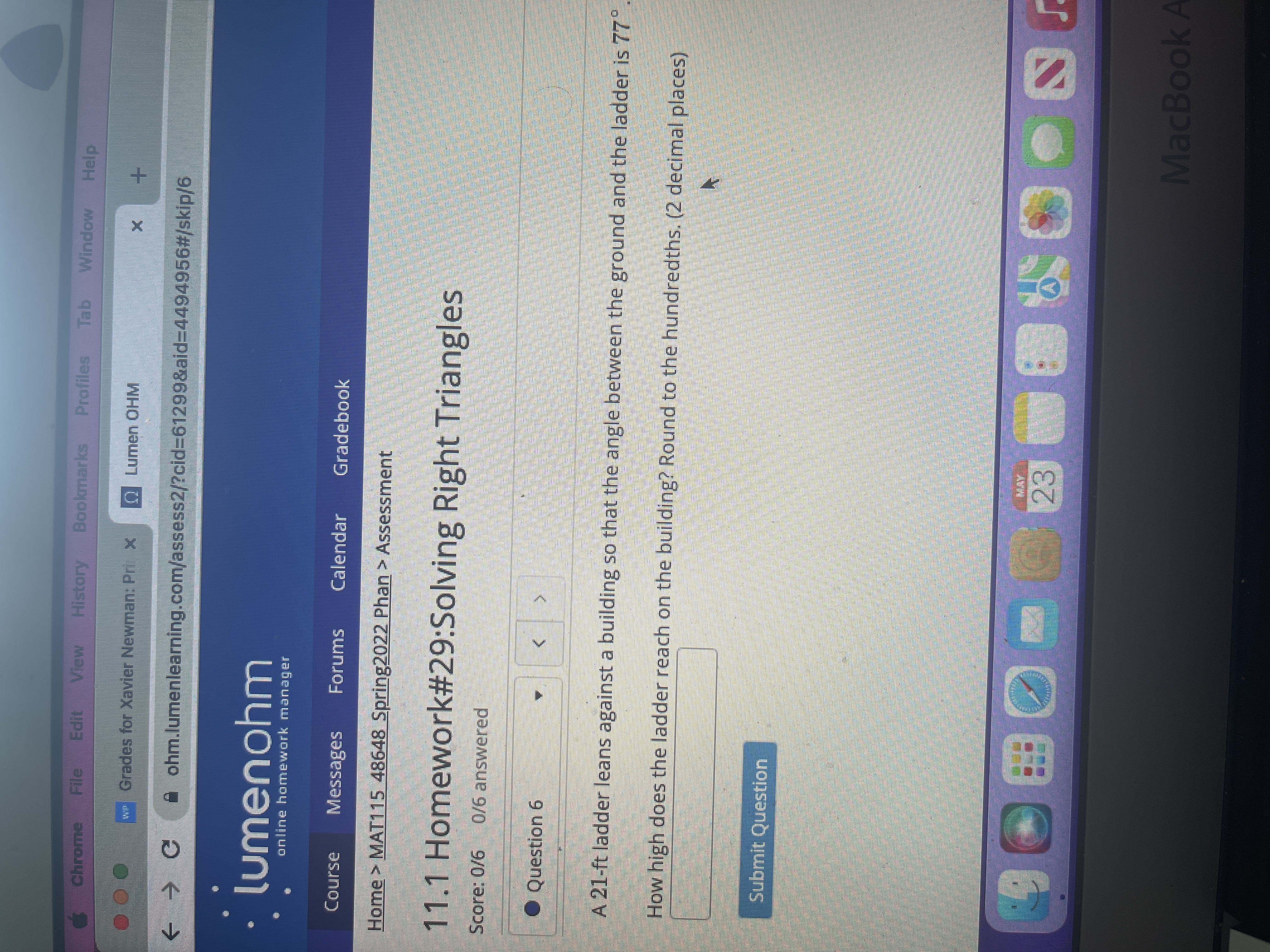 Chrome File Edit View |History Bookmarks Profiles
