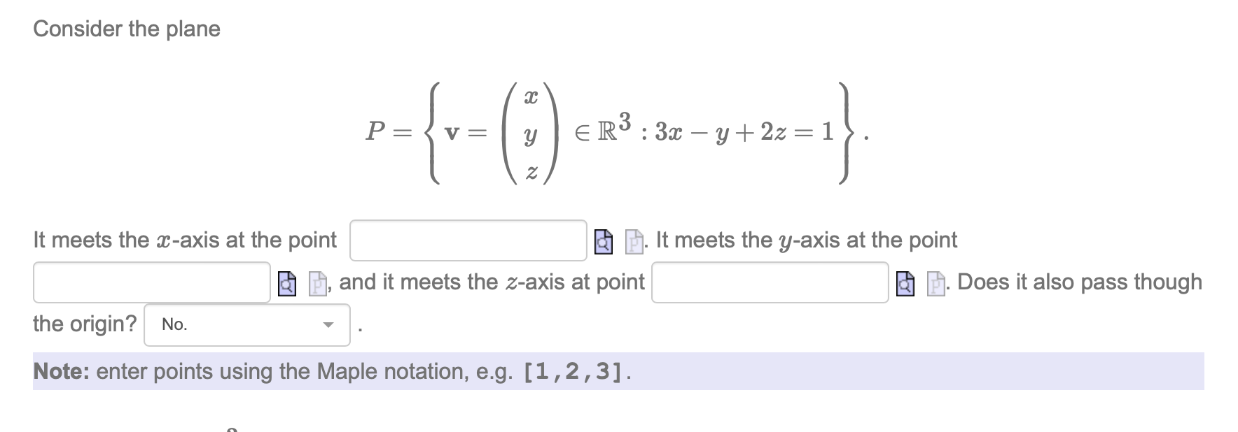 How to solve this question? Consider the plane P: