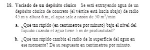18. Vaciado de un deposito comico Se esta