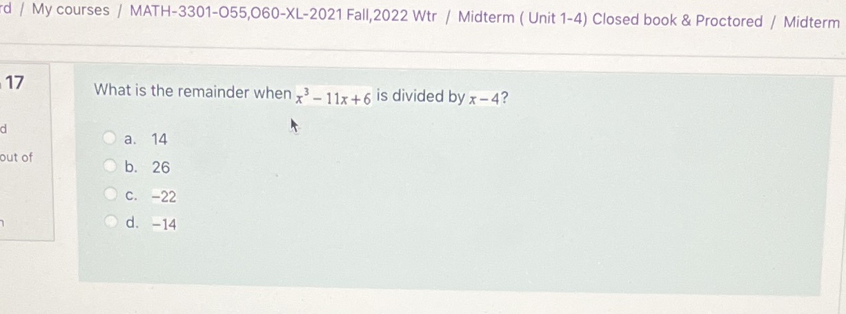 d / My courses / MATH-3301-055,060-XL-2021