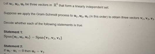 Let up, us, uq be three vectors in IR" that form