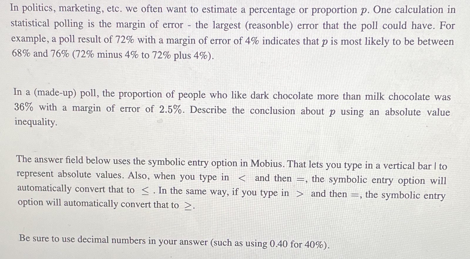 In politics, marketing, etc. we often want to