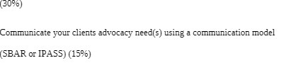(309%) Communicate your clients advocacy need(s)