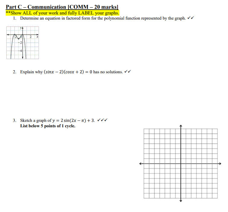 Part C - Communication [COMM - 20 marks] **Show