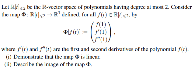 Question below Let Rf <2 be the R-vector space of