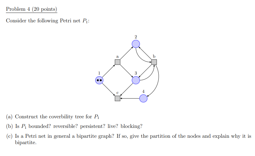 Problem 4 (20 points) Consider the following