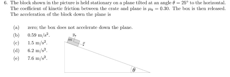6. The block shown in the picture is held
