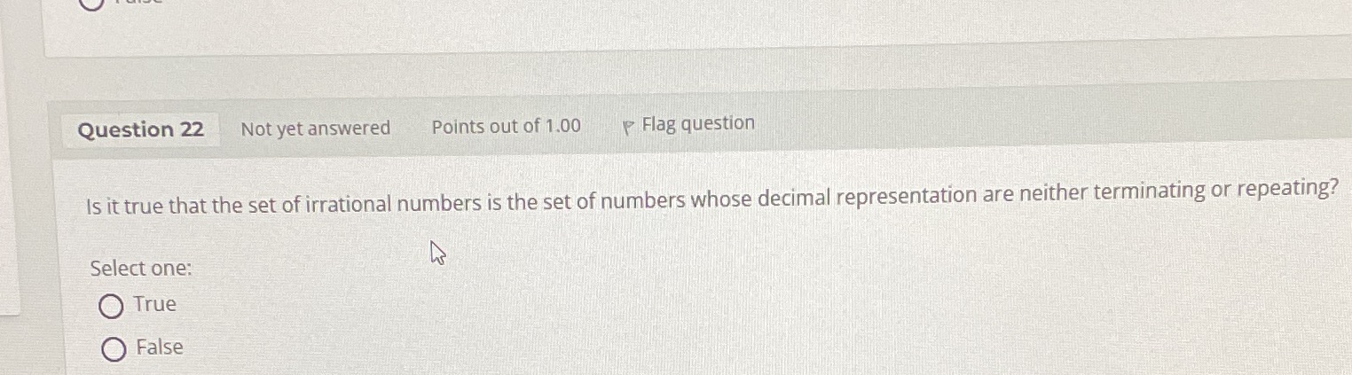 Question 22 Not yet answered Points out of 1.00
