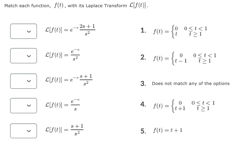 need help with following Match each function,