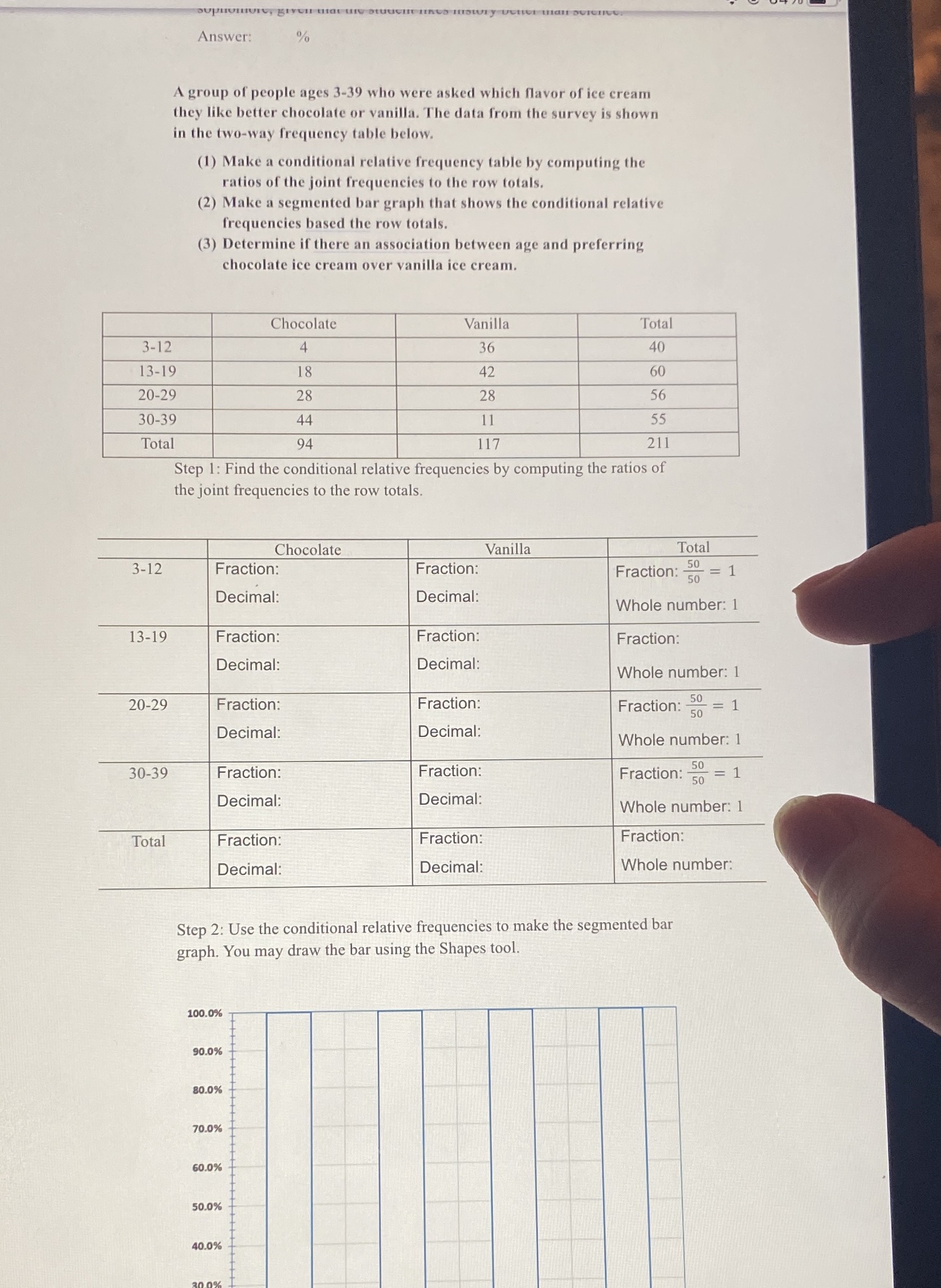 Answer: A group of people ages 3-39 who were
