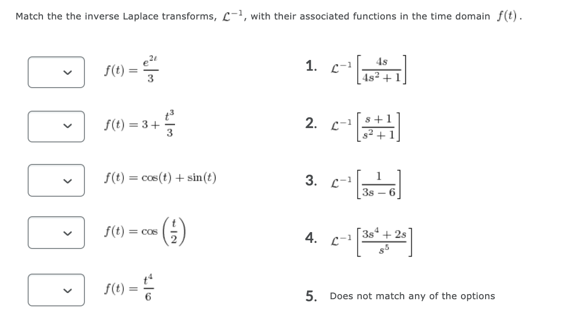 need help with following Match each function,