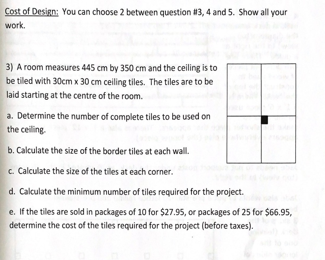 Cost of Design: You can choose 2 between question