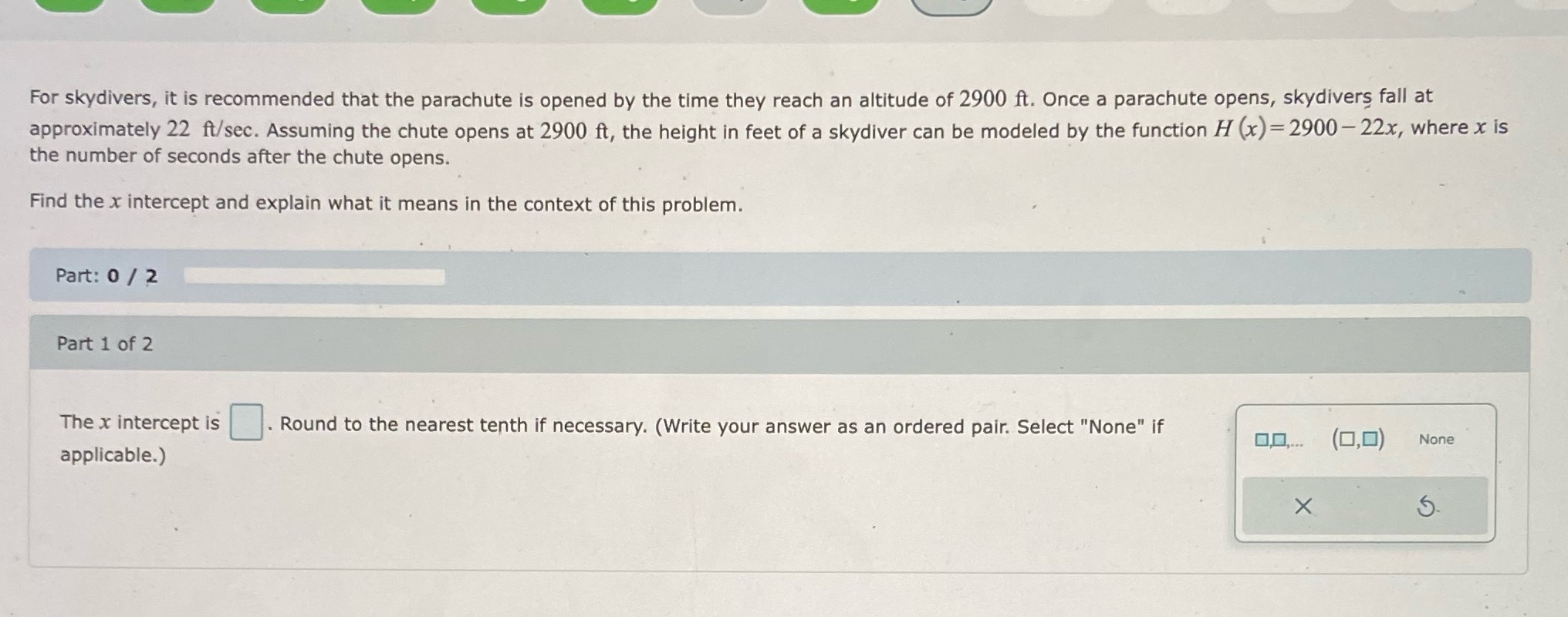 For skydivers, it is recommended that the