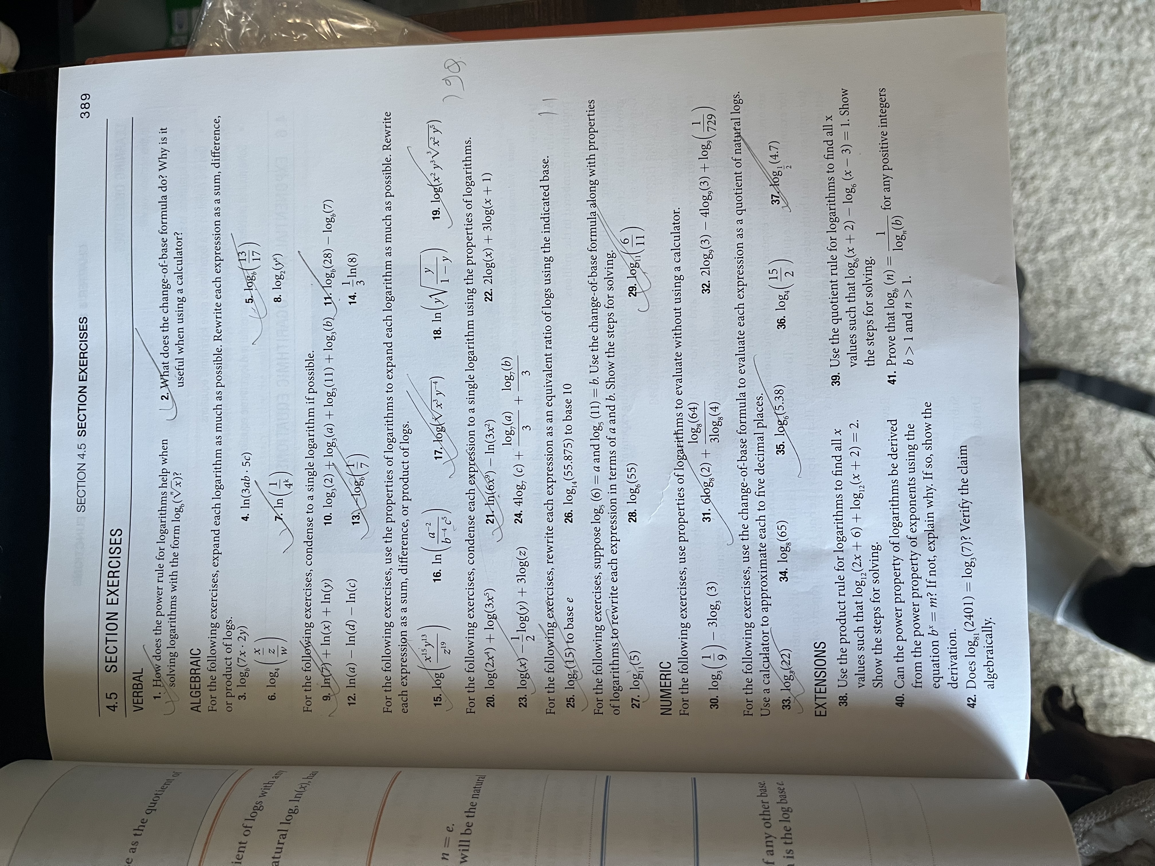 SECTION 4.5 SECTION EXERCISES 389 4.5 SECTION
